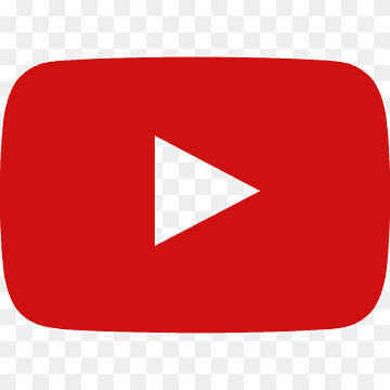 Het logo van youtube, rood met play teken.